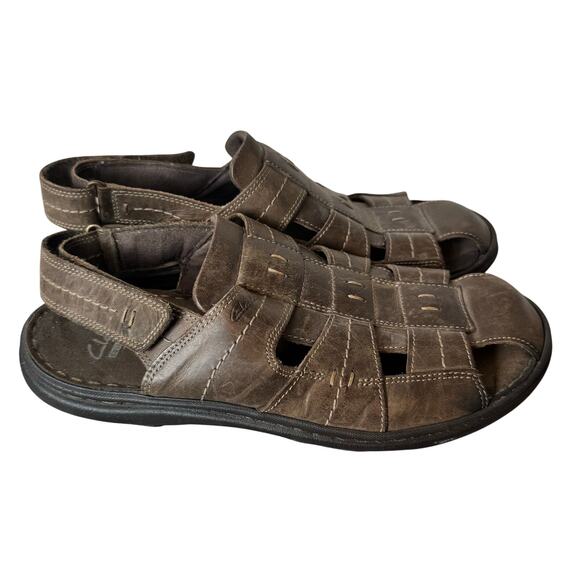Clark’s Fisherman Sandal Mens 10 Brown Leather Brigham Cove Nubuck Outdoors